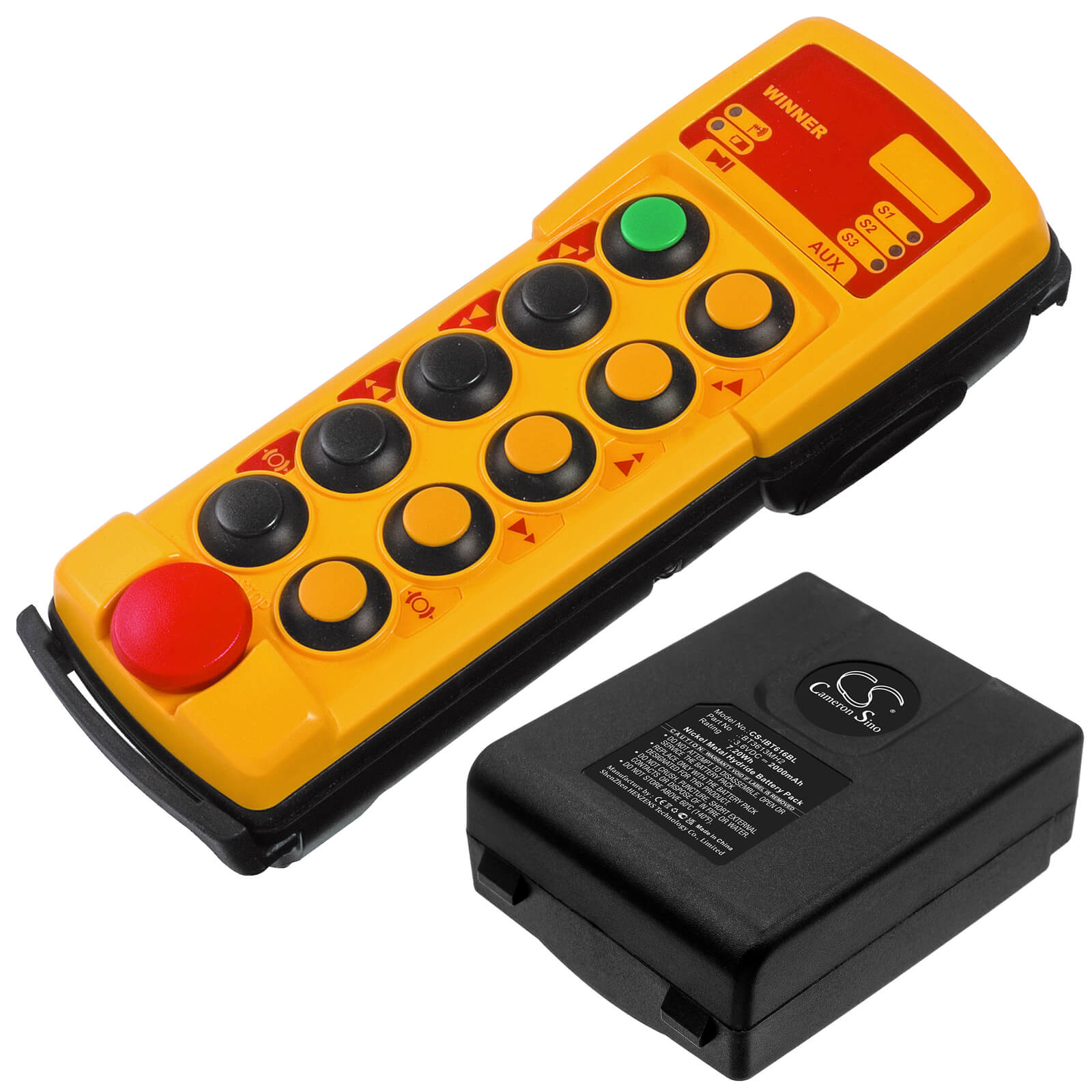 3.6V, 2000mAh, Ni-MH Battery fits Itowa, Winner 2g Version 2, 7.2Wh