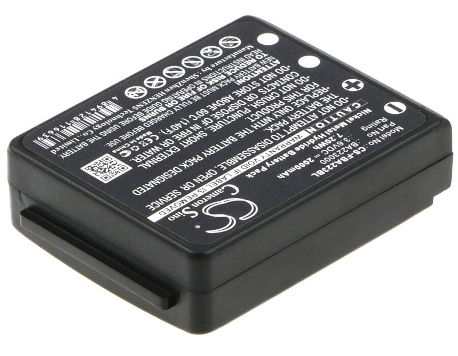 Black, 3.6V, 2000mAh, Ni-MH Battery fits Hbc, Radiomatic Keynote, Radiomatic Linus 4, 7.2Wh