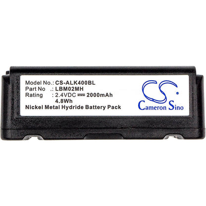 2.4V, 2000mAh, Ni-MH Battery fits Autec, Light Lk4, Light Lk6, 4.8Wh