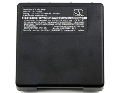 3.7V, 1800mAh, Li-ion Battery fits Jay, Beta6 Two-way Radio, Gama10 Remote Control Security, 6.66Wh