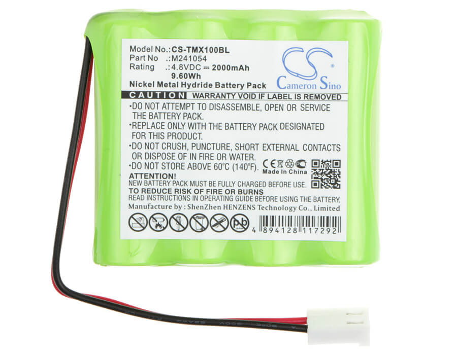 4.8V, 2000mAh, Ni-MH Battery fits Teleradio, Le-tx-mx10, Li-tx-md10, 9.6Wh