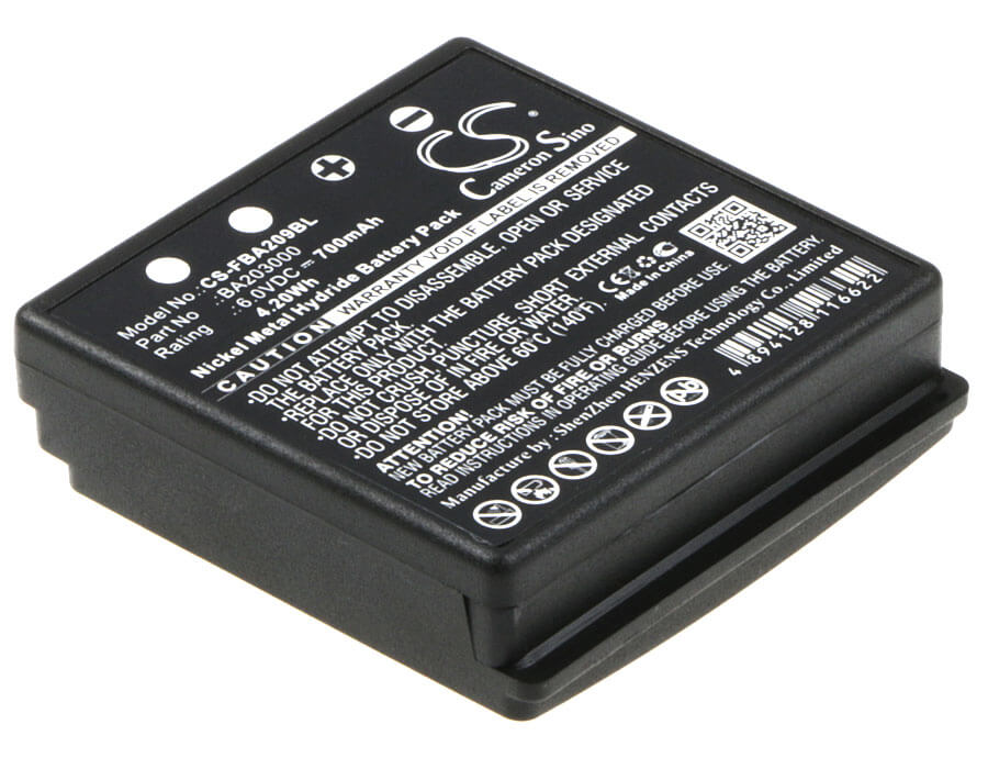 6.0V, 700mAh, Ni-MH Battery fits Hbc, Fbfub09n, Fub 9nm 6v, 4.2Wh