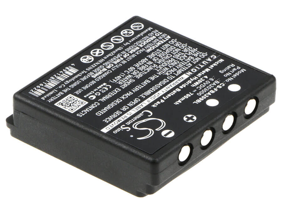 6.0V, 700mAh, Ni-MH Battery fits Hbc, Fbfub09n, Fub 9nm 6v, 4.2Wh