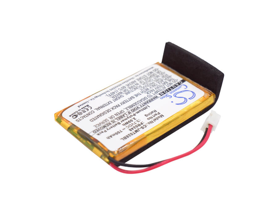3.7V, 700mAh, Li-Polymer Battery fits Jay, Transmitter Erus, Transmitter Ur E, 2.59Wh