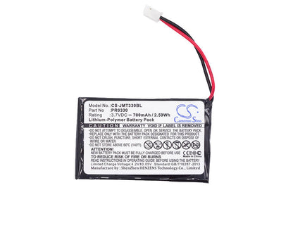 3.7V, 700mAh, Li-Polymer Battery fits Jay, Handle Validation Wireles Rsep, Handle Validation Wireless Rse, 2.59Wh