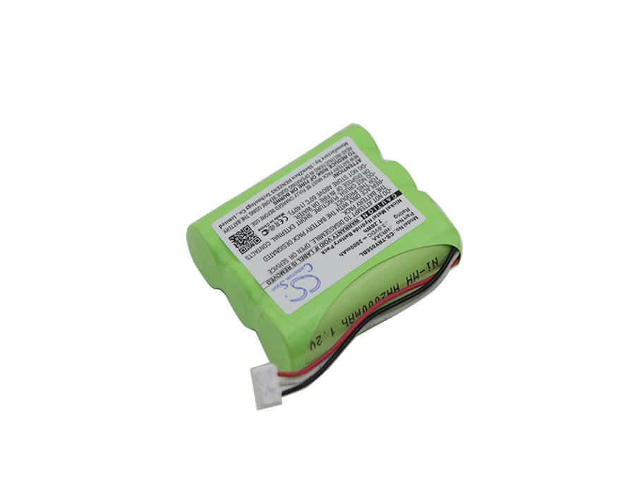 3.6V, 2000mAh, Ni-MH Battery fits Tyro, Ty 55.00.56, 7.2Wh