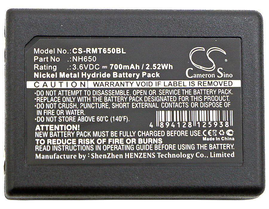 3.6V, 700mAh, Ni-MH Battery fits Ravioli, Joy, Lnh650, 2.52Wh