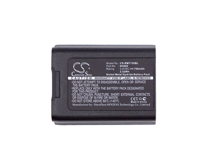 3.6V, 700mAh, Ni-MH Battery fits Ravioli, A96897838p10845, Grundfos Mtr15, 2.52Wh