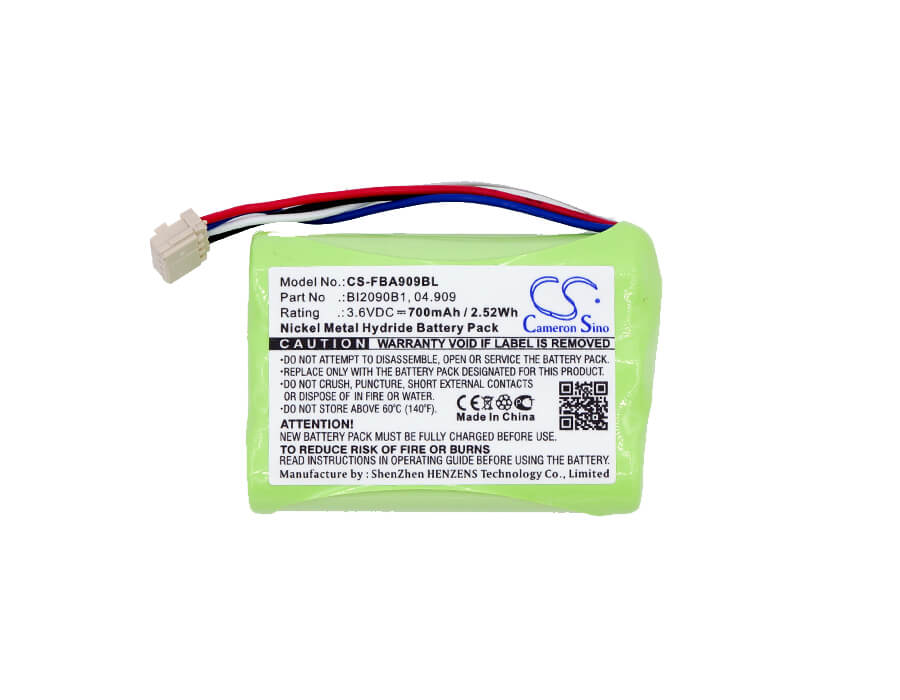 3.6V, 700mAh, Ni-MH Battery fits Hbc, Cubix, 2.52Wh