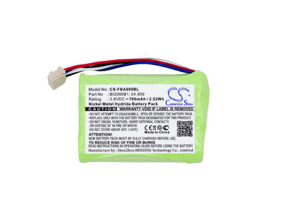 3.6V, 700mAh, Ni-MH Battery fits Hbc, Cubix, 2.52Wh