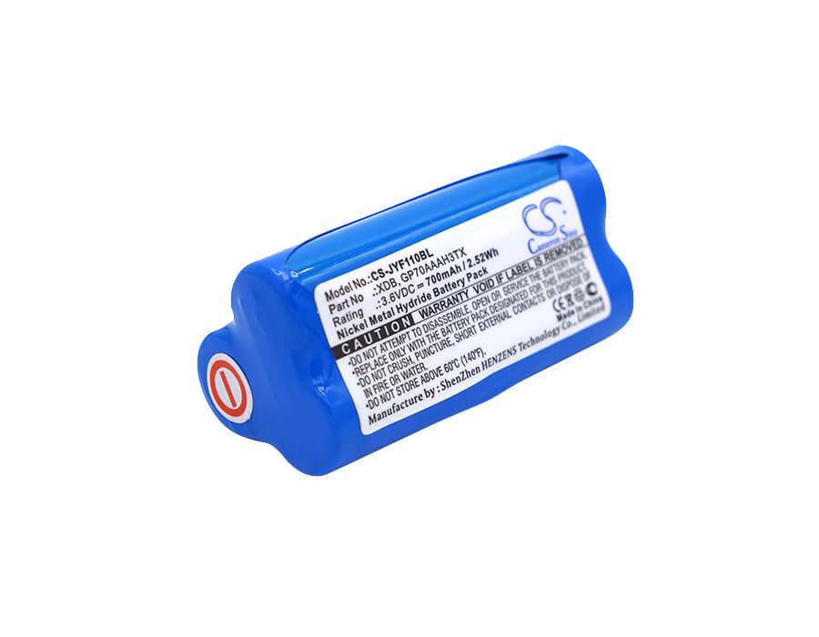 3.6V, 700mAh, Ni-MH Battery fits Jay, Transmitter Xde, Udb2, 2.52Wh