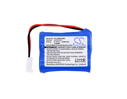 2.4V, 2000mAh, Ni-MH Battery fits Jay, Transmitter Uj, Transmitter Up, 4.8Wh