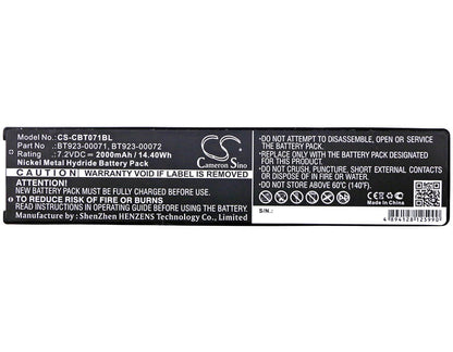 7.2V, 2000mAh, Ni-MH Battery fits Laird, Handy Control Ii, Handy Control Iii, 14.4Wh
