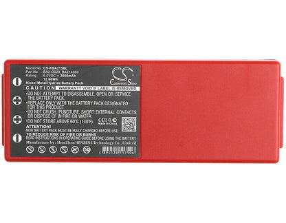 Red, 6.0V, 2000mAh, Ni-MH Battery fits Hbc, Ba14061, Fub06 Eex, 12Wh