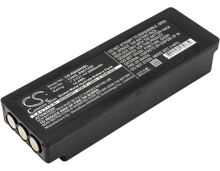 7.2V, 2000mAh, Ni-MH Battery fits Scanreco, 590, 592, 14.4Wh
