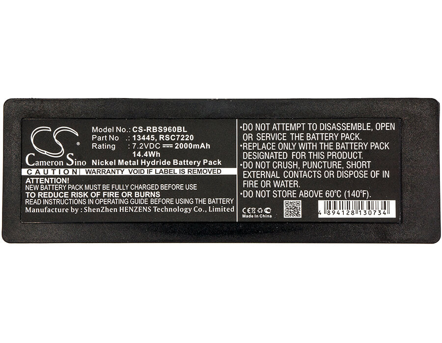 7.2V, 2000mAh, Ni-MH Battery fits Scanreco, 590, 592, 14.4Wh