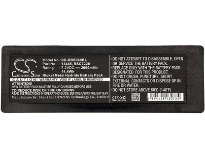 7.2V, 2000mAh, Ni-MH Battery fits Scanreco, 590, 592, 14.4Wh
