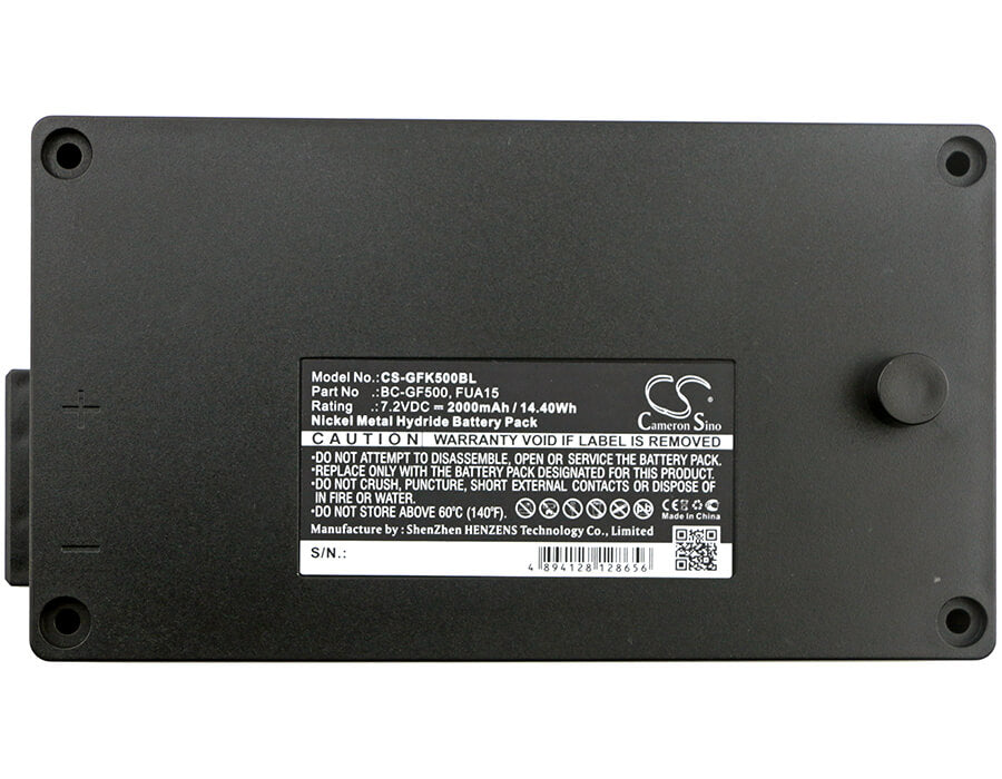 Black, 7.2V, 2000mAh, Ni-MH Battery fits Gross Funk, Crane Remote Control, Gf500, 14.4Wh