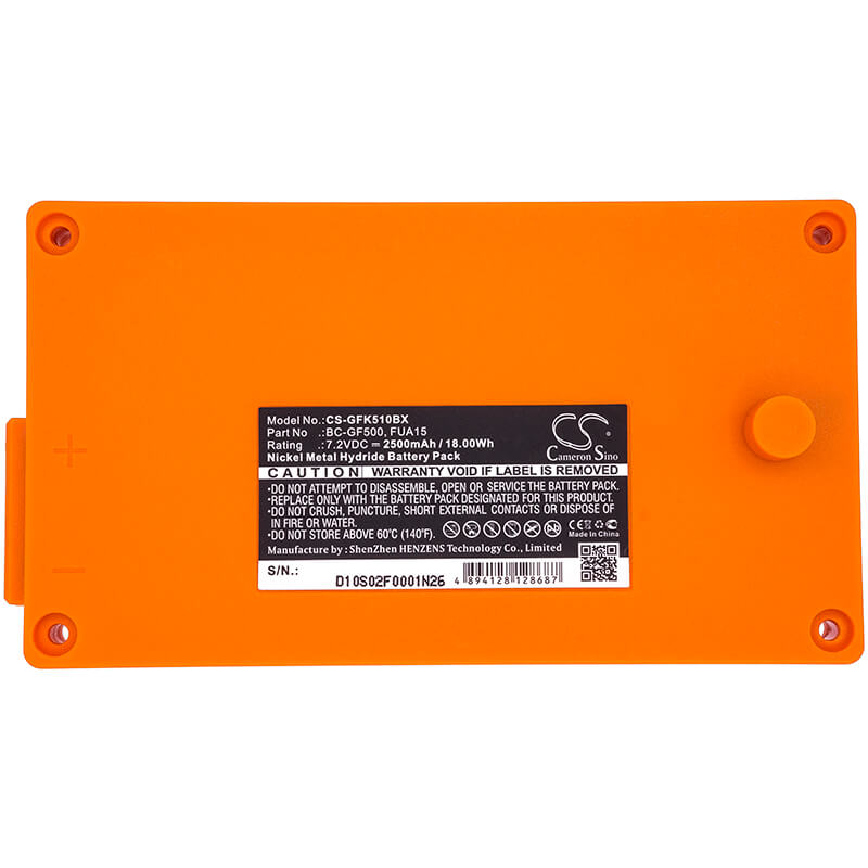 Orange, 7.2V, 2500mAh, Ni-MH Battery fits Gross Funk, Crane Remote Control, Gf500, 18Wh