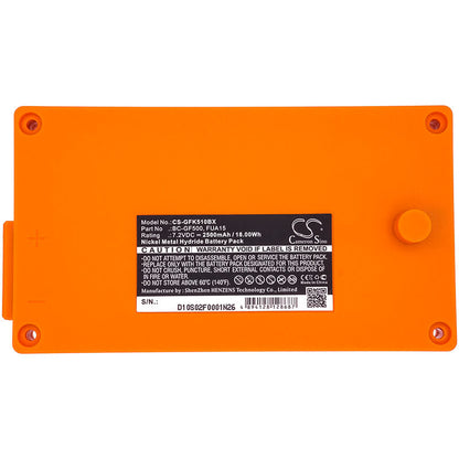 Orange, 7.2V, 2500mAh, Ni-MH Battery fits Gross Funk, Crane Remote Control, Gf500, 18Wh