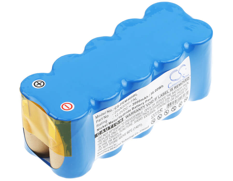 12.0V, 3000mAh, Ni-MH Battery fits Falard, Lem 460 Transport Trolleys Sel, Pem 807 Self-propelled Gantrie, 36Wh