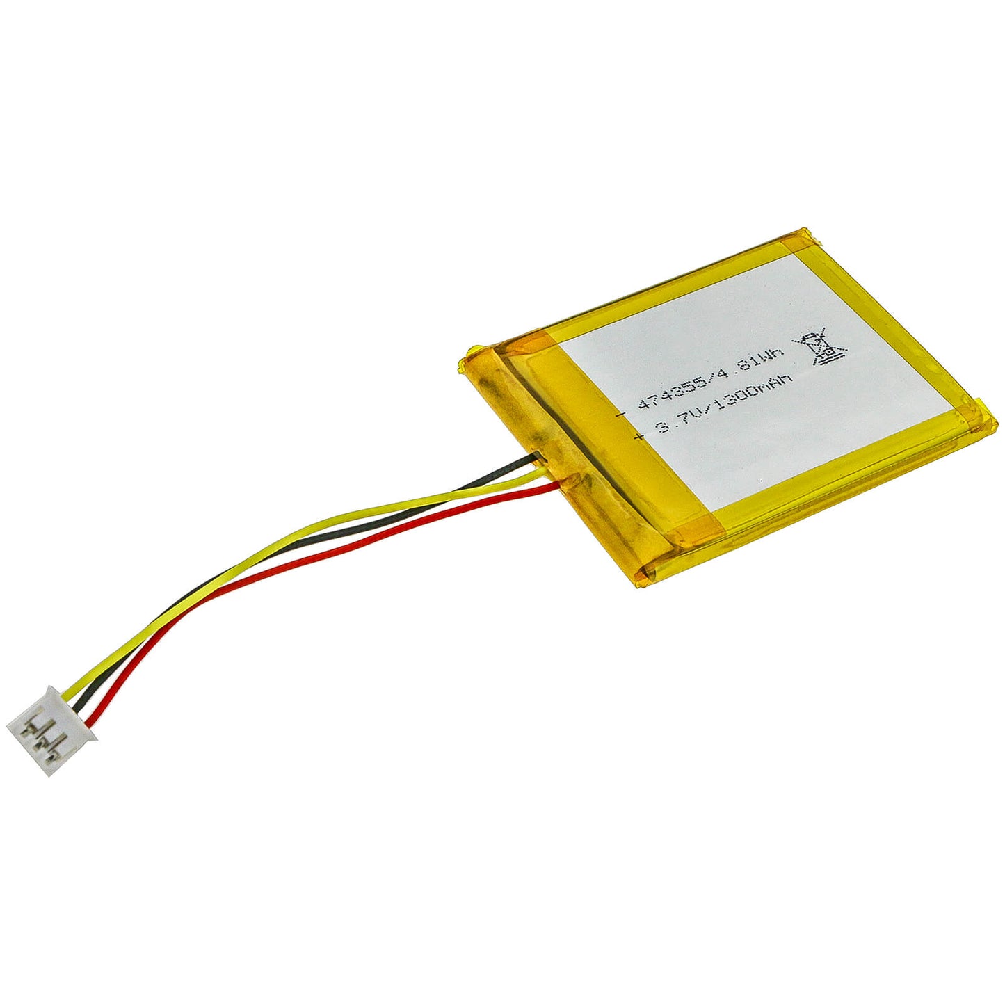3.7V, 1300mAh, Li-Polymer Battery fits Cameron Sino, 1icp/47/43/55, 4.81Wh
