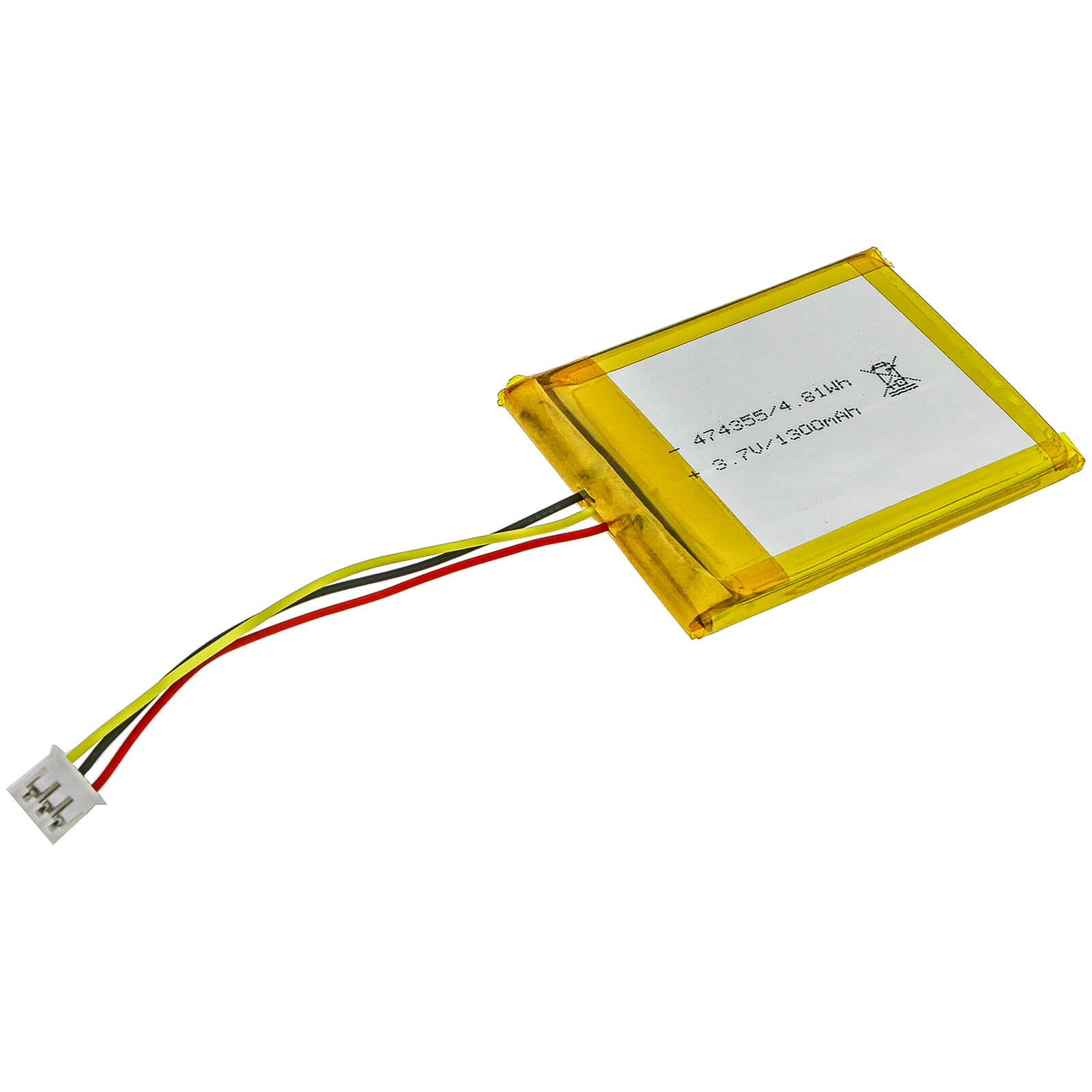3.7V, 1300mAh, Li-Polymer Battery fits Cameron Sino, 1icp/47/43/55, 4.81Wh