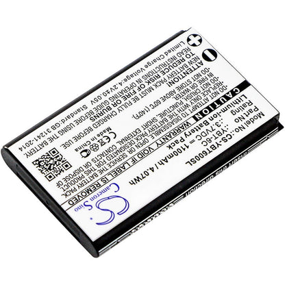 3.7V, 1100mAh, Li-ion Battery fits Cameron Sino, Ybt-6c, 4.07Wh