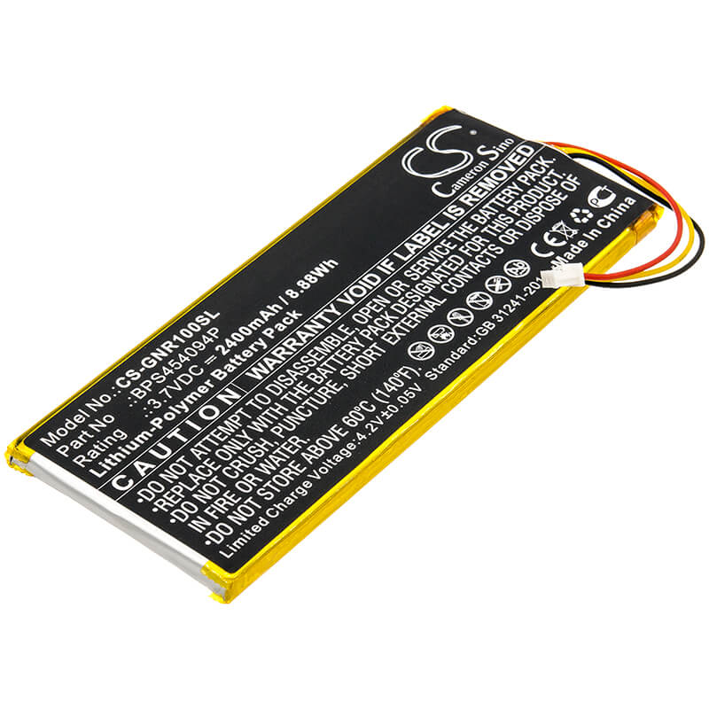 3.7V, 2400mAh, Li-Polymer Battery fits Geneva, Worldradio, 8.88Wh