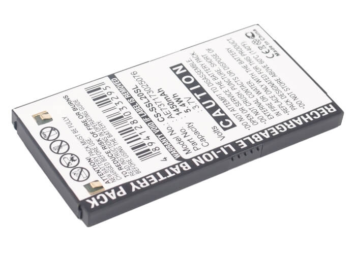 3.7V, 1450mAh, Li-ion Battery fits Sirius, Stiletto Sl2, 5.365Wh