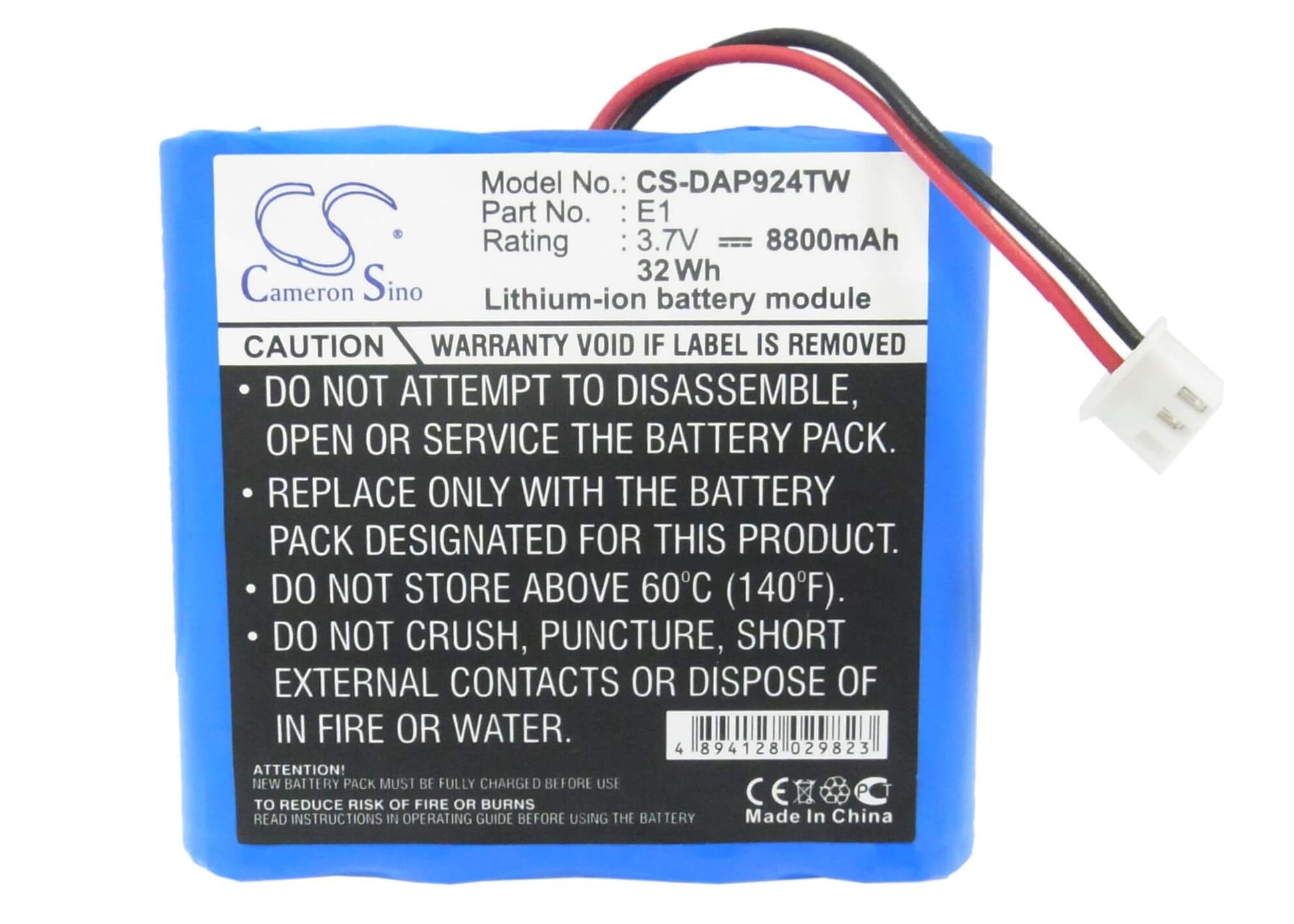 3.7V, 8800mAh, Li-ion Battery fits Pure, Evoke 1s, Evoke 2s, 32.56Wh