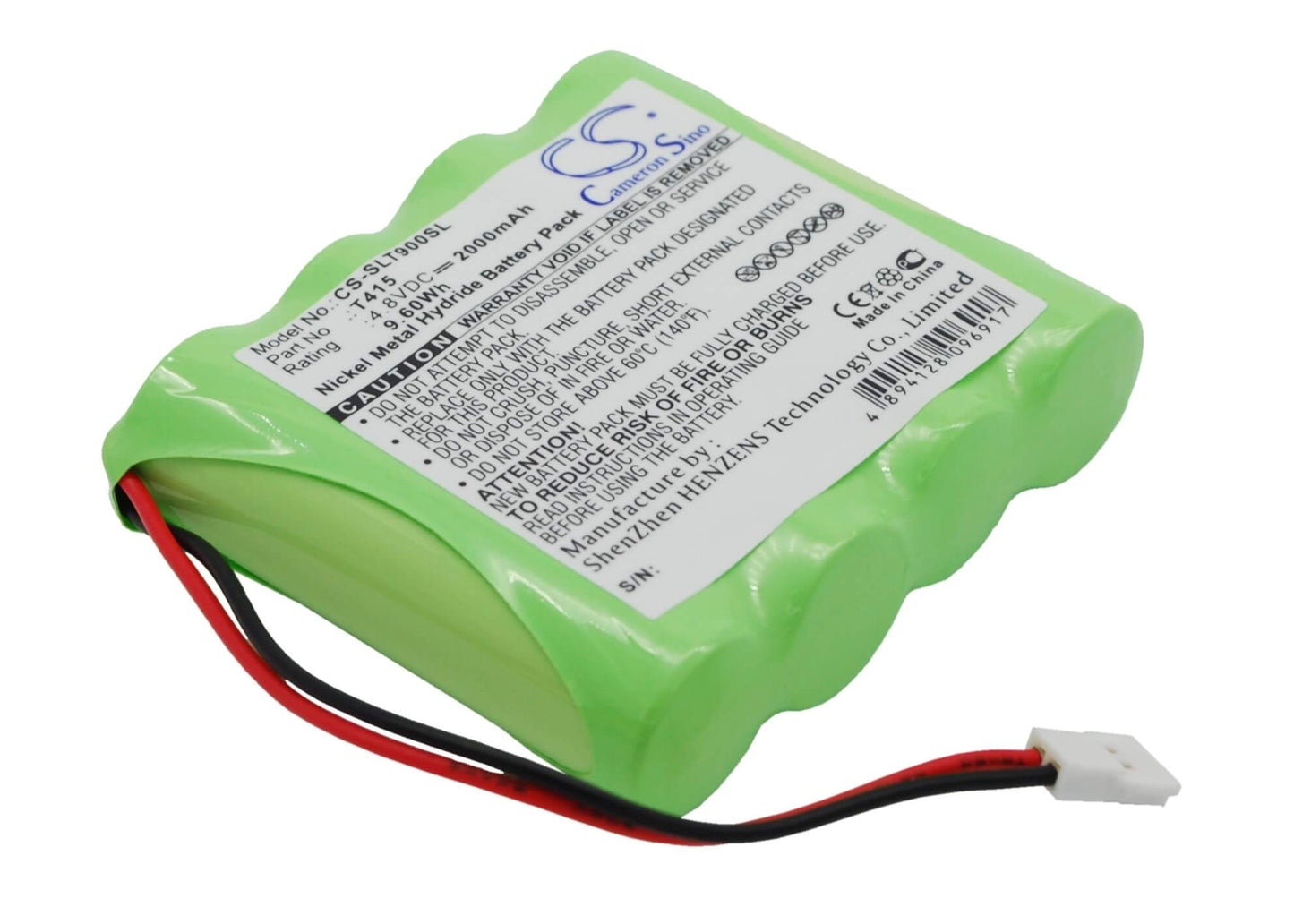 4.8V, 2000mAh, Ni-MH Battery fits Schaub Lorentz, Tl900, 9.6Wh