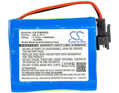 7.2V, 2000mAh, Ni-MH Battery fits Tivoli, Pal Bt, 14.4Wh
