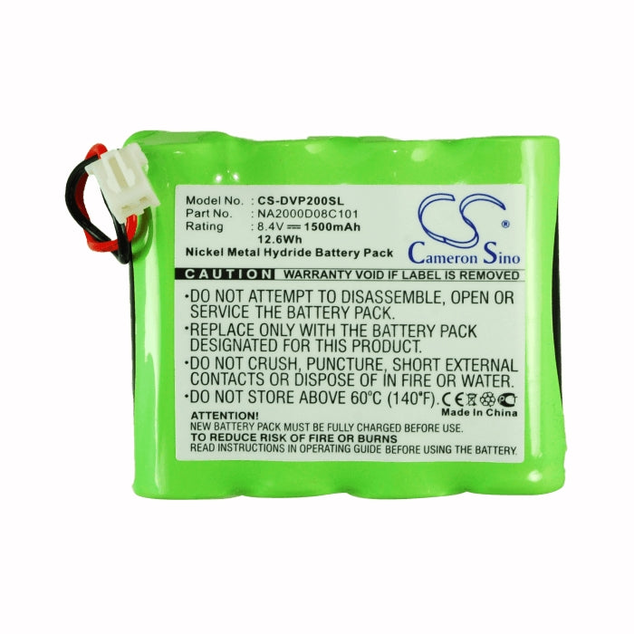 8.4V, 1500mAh, Ni-MH Battery fits Dual, Dab 20, 12.6Wh