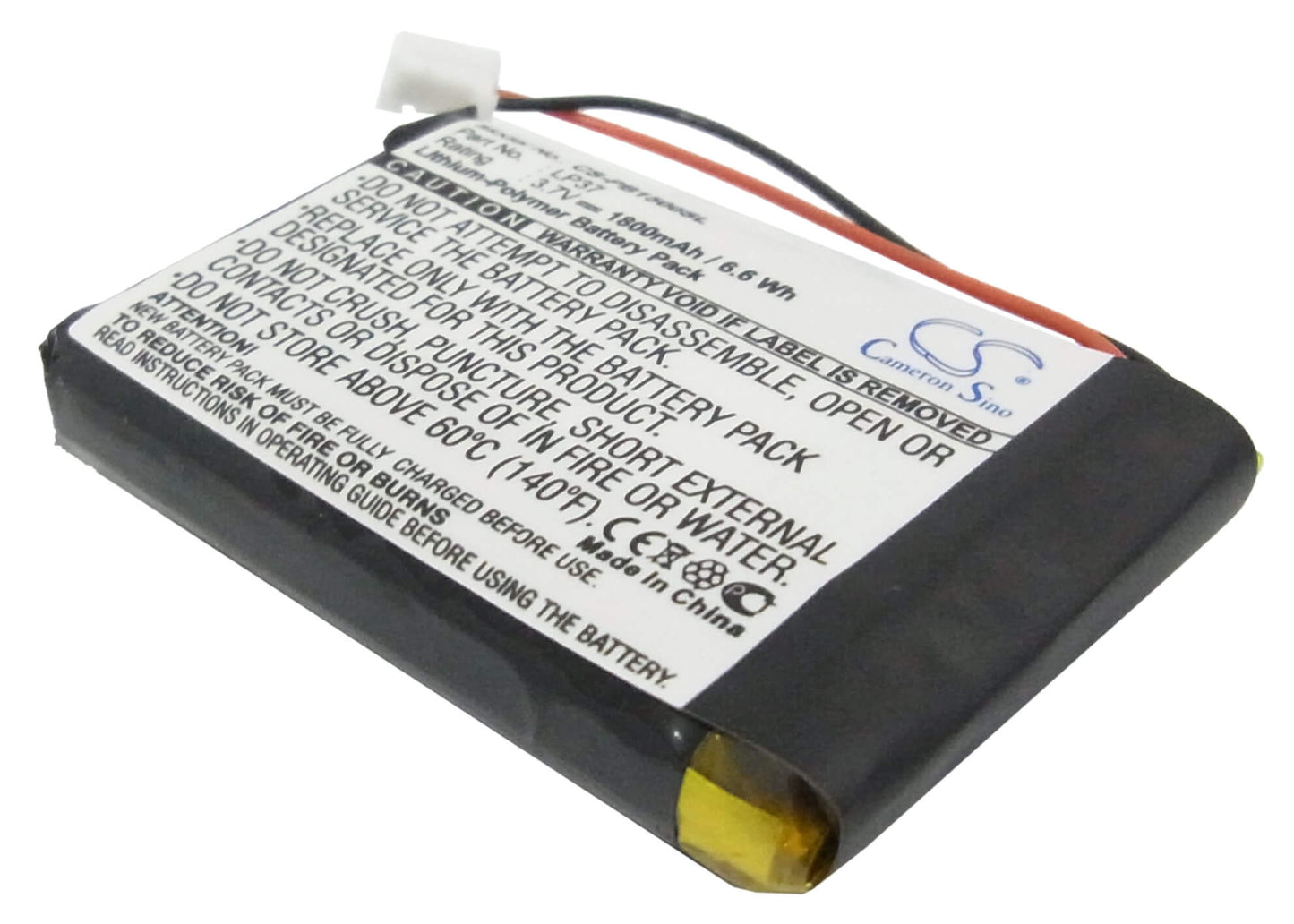 3.7V, 1800mAh, Li-Polymer Battery fits Pure, Digital Pocket Dab1500, Pocketdab 1500, 6.66Wh