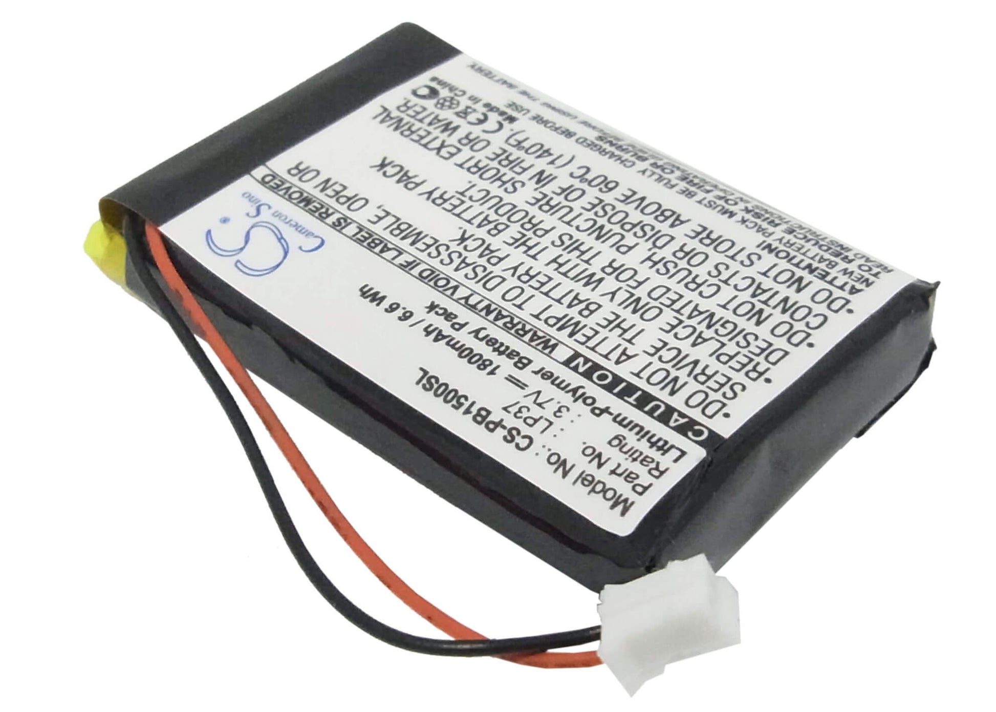 3.7V, 1800mAh, Li-Polymer Battery fits Pure, Digital Pocket Dab1500, Pocketdab 1500, 6.66Wh