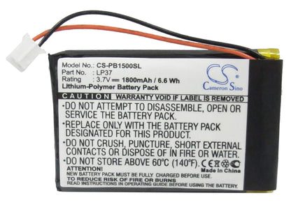3.7V, 1800mAh, Li-Polymer Battery fits Pure, Digital Pocket Dab1500, Pocketdab 1500, 6.66Wh