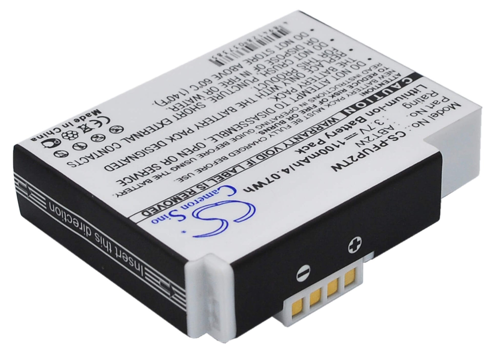 3.7V, 1100mAh, Li-ion Battery fits Cisco, Flip Ultra Hd, Flip Video, 4.07Wh