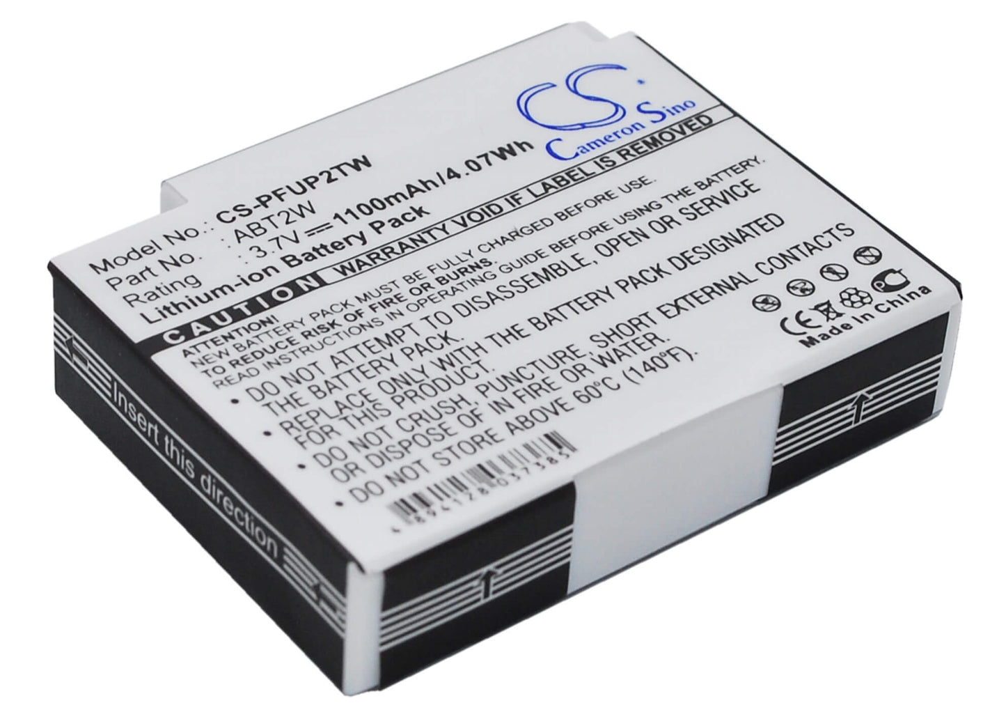 3.7V, 1100mAh, Li-ion Battery fits Cisco, Flip Ultra Hd, Flip Video, 4.07Wh