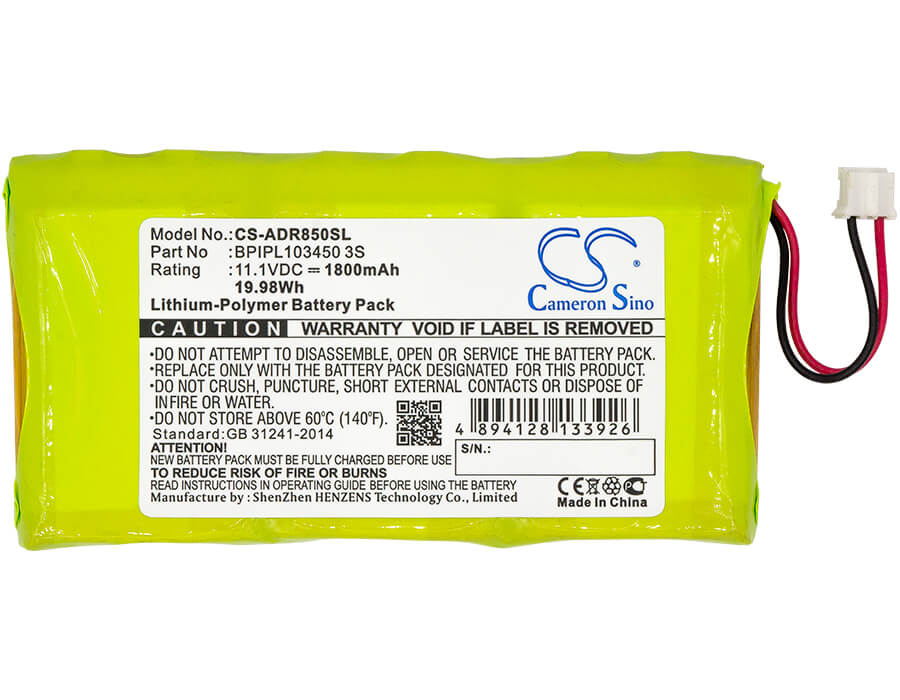 11.1V, 1800mAh, Li-ion Battery fits Albrecht, Dr 850, Dr-850, 19.98Wh