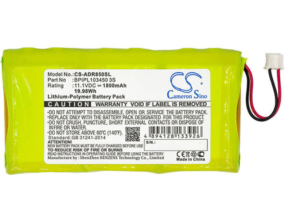 11.1V, 1800mAh, Li-ion Battery fits Albrecht, Dr 850, Dr-850, 19.98Wh
