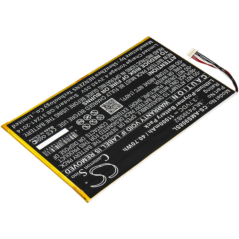 3.7V, 11000mAh, Li-Polymer Battery fits Autel, Maxisys Cv, Maxisys Ms908, 40.7Wh
