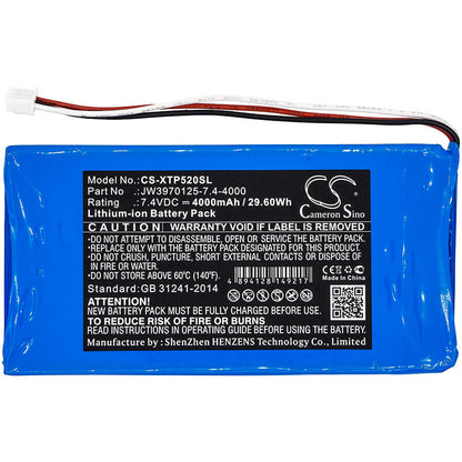 7.4V, 4000mAh, Li-ion Battery fits Xtool, P52, 29.6Wh