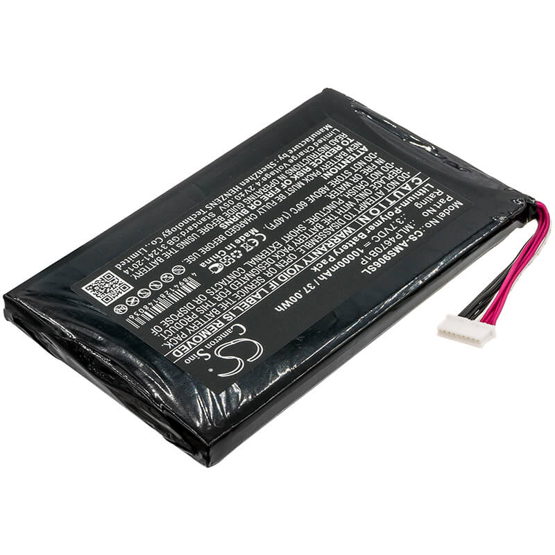 3.7V, 10000mAh, Li-Polymer Battery fits Autel, Maxisys Ms906bt, Maxisys Ms906ts, 37Wh