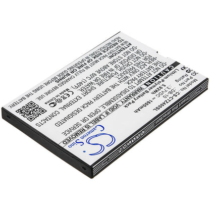 3.7V, 1600mAh, Li-Polymer Battery fits Canon, Wordtank Z400, Wordtank Z410, 5.92Wh