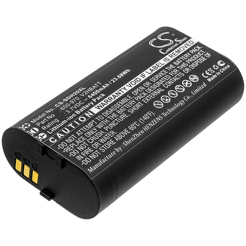 3.7V, 6400mAh, Li-ion Battery fits Sportdog, Tek 2.0 Gps Handheld, 23.68Wh