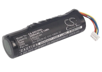 3.7V, 2200mAh, Li-ion Battery fits Garmin, Alpha, Alpha 100, 8.14Wh
