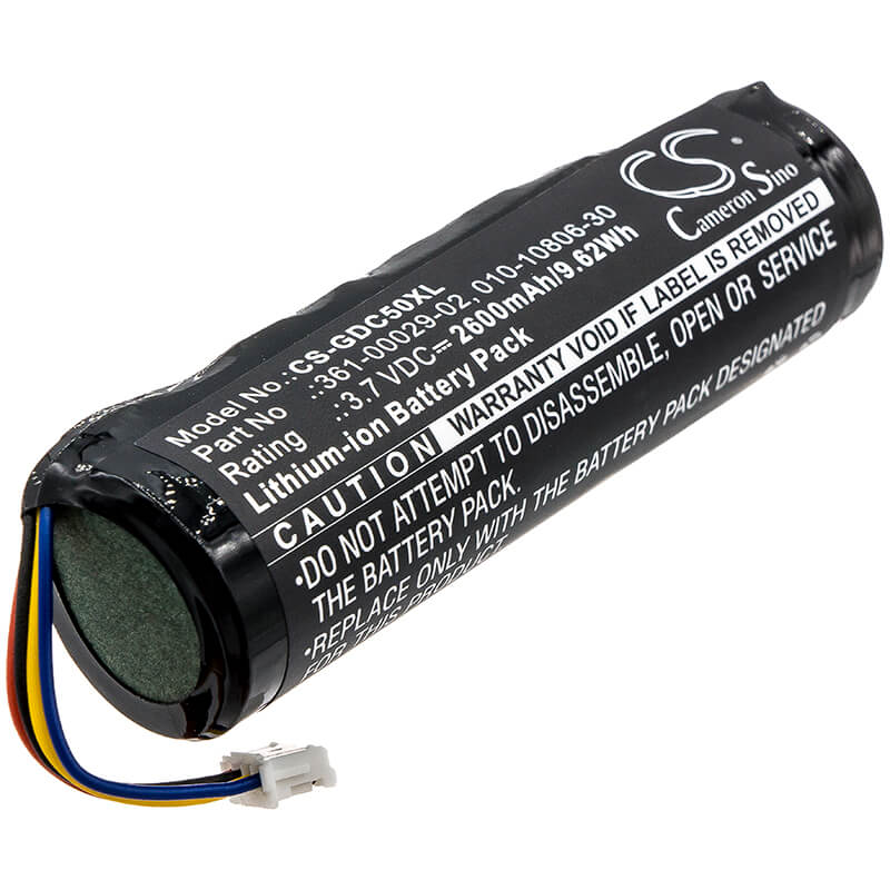 3.7V, 2600mAh, Li-ion Battery fits Garmin, Alpha, Alpha 100, 9.62Wh
