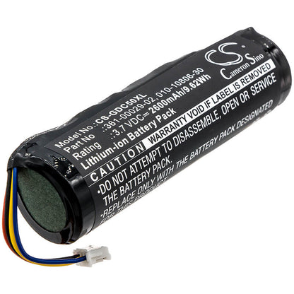 3.7V, 2600mAh, Li-ion Battery fits Garmin, Alpha, Alpha 100, 9.62Wh