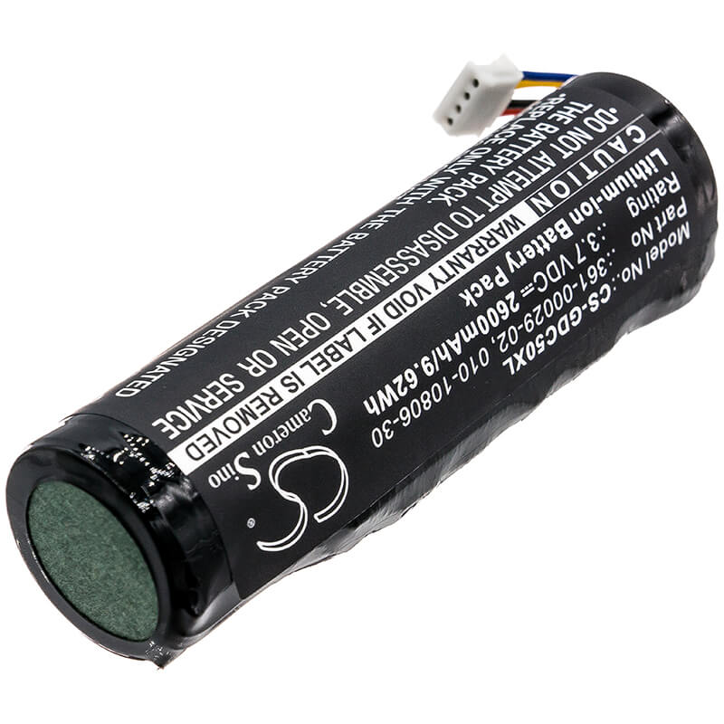 3.7V, 2600mAh, Li-ion Battery fits Garmin, Alpha, Alpha 100, 9.62Wh